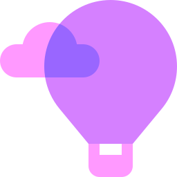 Hot air balloon icon