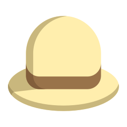 chapeau blanc Icône