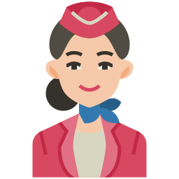 Flight attendant icon