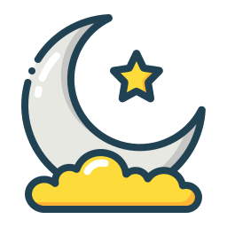 Crescent moon icon