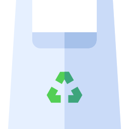 plastikowa torba z recyklingu ikona