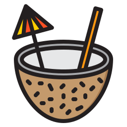 Coconut drink icon