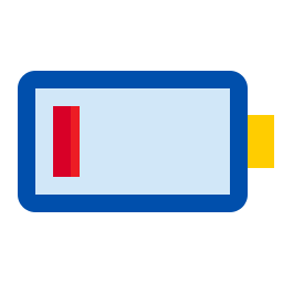 niedriger batteriestatus icon