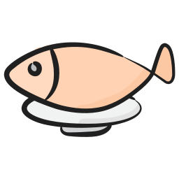 gebratener fisch icon