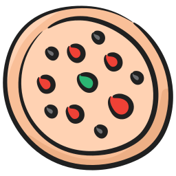 italiaanse pizza icoon