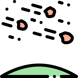 pioggia di meteoriti icona