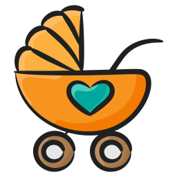 baby buggy icoon