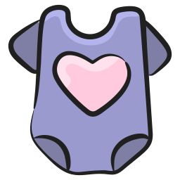 traje de bebé icono