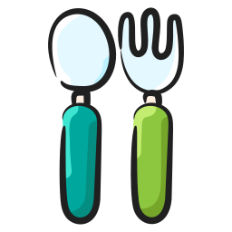 Baby cutlery icon