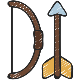 arc et des flèches Icône