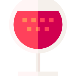 Glass of burgundy icon
