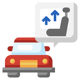 siedzenie samochodowe ikona