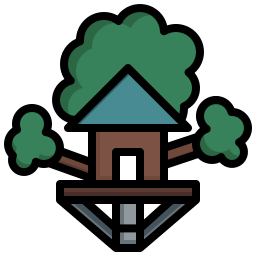 Tree house icon