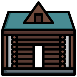 drewniany dom ikona