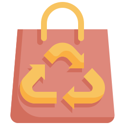 wiederverwertbare tasche icon