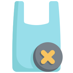 No plastic bags icon