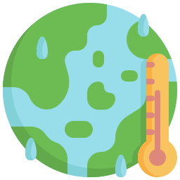 il riscaldamento globale icona