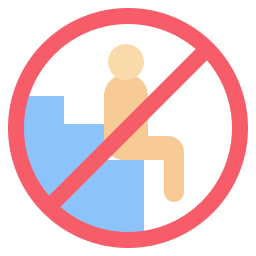 No sitting icon