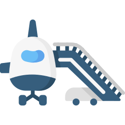 escaleras de aviones icono