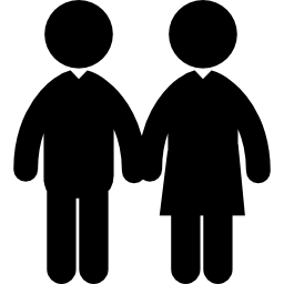 homoseksueel paar van twee mannen icoon