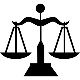 Libra scale balance symbol icon