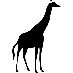 silueta de jirafa icono