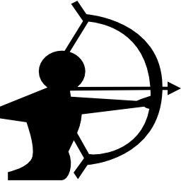 Sagittarius sign of an archer icon