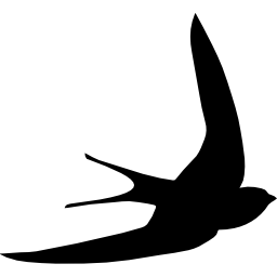 forma de pájaro veloz icono