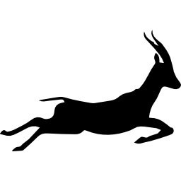 Gazelle running silhouette icon