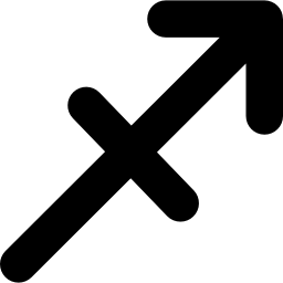 Sagittarius arrow sign icon