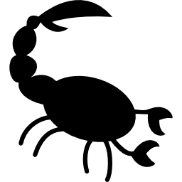 forma de escorpión icono