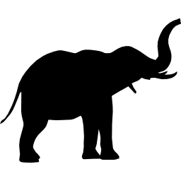 vista laterale dell'elefante icona