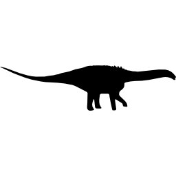 forma di vista laterale del dinosauro icona