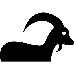 ram teken met grote hoorns icoon