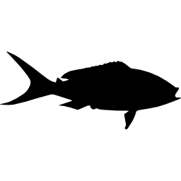 forme de poisson à queue jaune Icône
