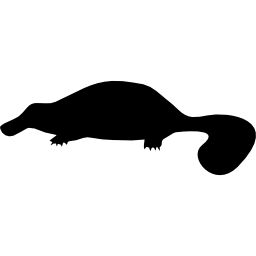 forma animale mammifero di un ornitorinco icona