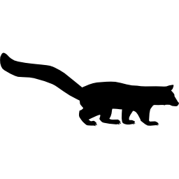 forma de animal mamífero de mangosta icono