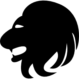 Leo lion head side icon