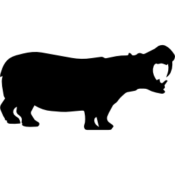 kształt hipopotama ikona