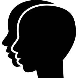 símbolo de géminis dos cabezas de gemelos icono