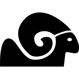 steinbock-symbol mit großem horn icon