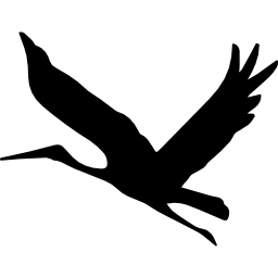 Bird flying shape icon
