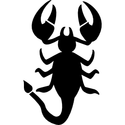 skorpion pionowy zwierzęcy kształt symbolu zodiaku ikona