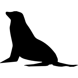 forma de foca de mamífero icono