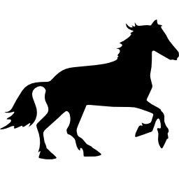 cavalo preto em forma Ícone
