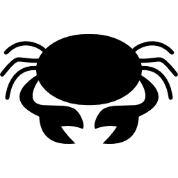 Crab symbol for zodiac cancer sign icon