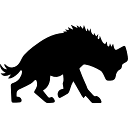 Hyena shape icon