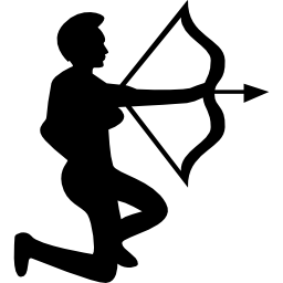 simbolo dell'arciere sagittario icona