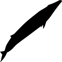 forma de ballena azul icono