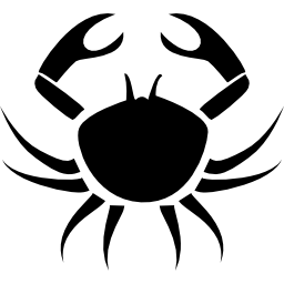 Crab cancer symbol icon